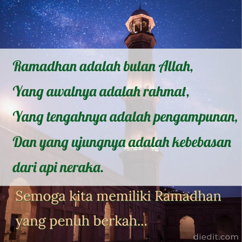105 Kata Kata Ramadhan 2023, Ucapan Islami di Bulan Puasa  diedit.com